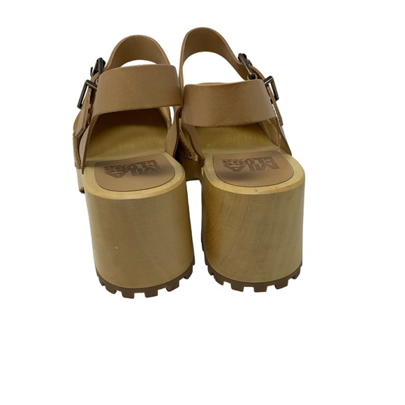 MIA Kaolin Size 10 Nude Leather Closed Toe Slingback Clogs NEW - Picture 3 of 8